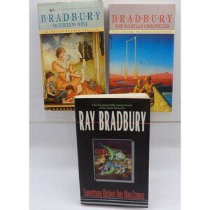 Ray Bradbury Novels Set of 3 Sci-Fi Novels  ©1975-1998 Paperback